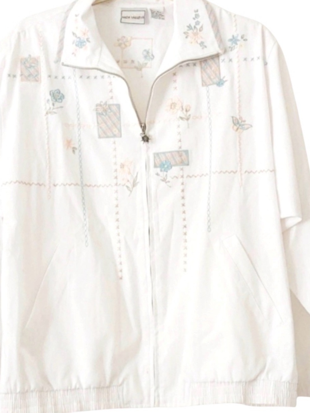 Napa Valley Floral Quarter Zip Up Jacket Large